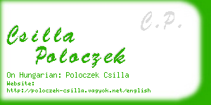 csilla poloczek business card